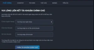Cách thức nạp tiền thủ công tại Fabet