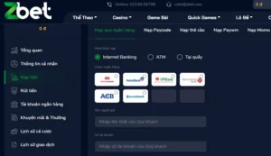 Nạp tiền qua ngân hàng được nhiều người chơi yêu thích