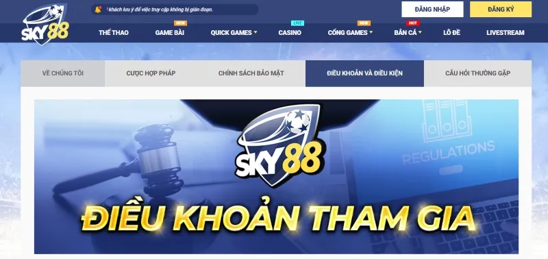 Cách đăng ký Sky88 nhận quà tân thủ