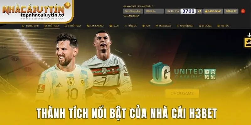 Bảng thành tích nổi bật của H3bet