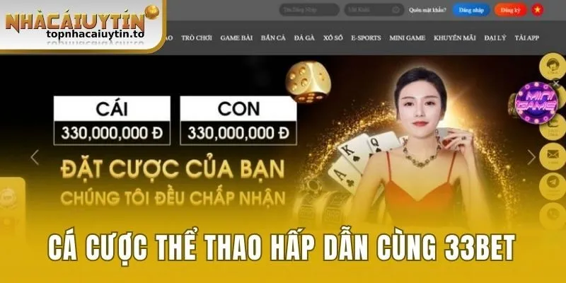 Cá cược thể thao hấp dẫn cùng 33bet 
