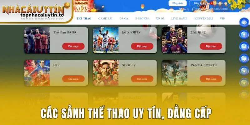 Các sảnh thể thao chất lượng với uy tín hàng đầu