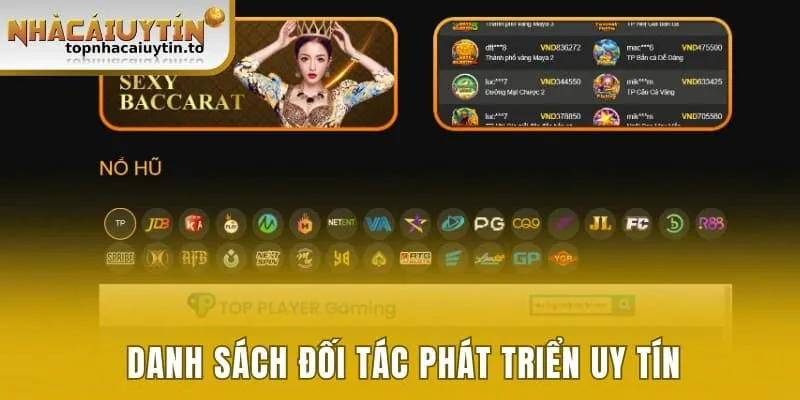 Danh sách đối tác phát triển uy tín 