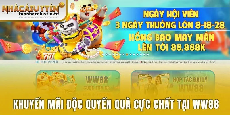 Khuyến mãi chất độc quyền chỉ có tại nhà cái