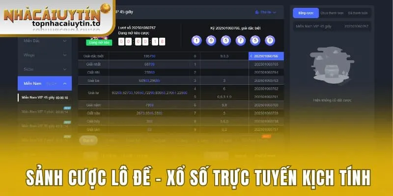 Sảnh cược lô đề - xổ số trực tuyến kịch tính